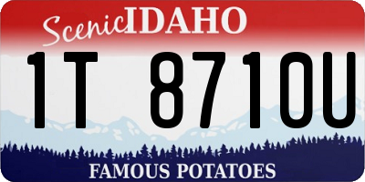 ID license plate 1T8710U