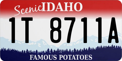 ID license plate 1T8711A