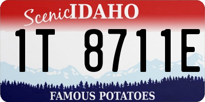 ID license plate 1T8711E