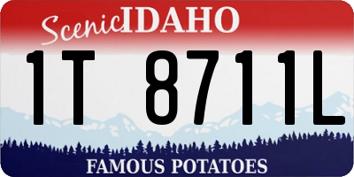 ID license plate 1T8711L