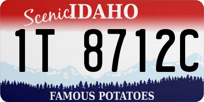 ID license plate 1T8712C