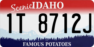 ID license plate 1T8712J