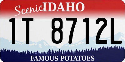 ID license plate 1T8712L