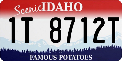 ID license plate 1T8712T