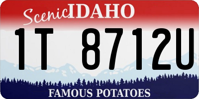 ID license plate 1T8712U