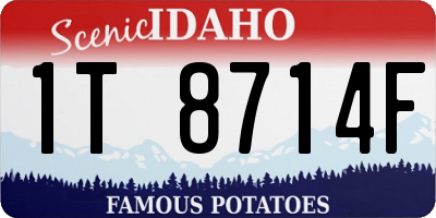 ID license plate 1T8714F
