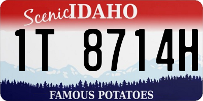 ID license plate 1T8714H