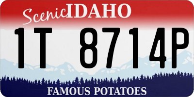 ID license plate 1T8714P