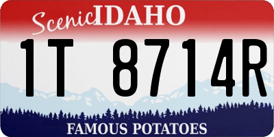 ID license plate 1T8714R