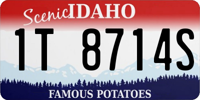 ID license plate 1T8714S
