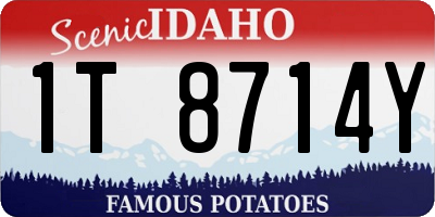 ID license plate 1T8714Y