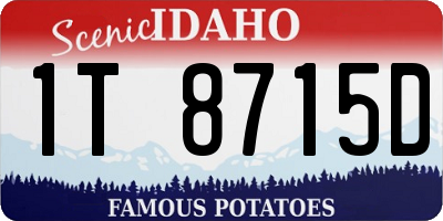 ID license plate 1T8715D