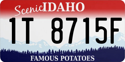 ID license plate 1T8715F