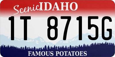 ID license plate 1T8715G