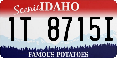 ID license plate 1T8715I