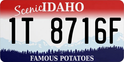 ID license plate 1T8716F