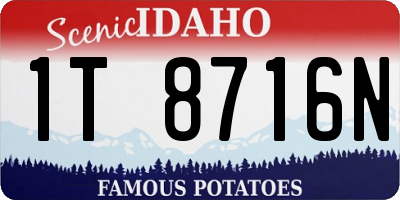 ID license plate 1T8716N
