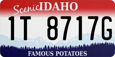 ID license plate 1T8717G