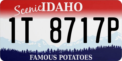 ID license plate 1T8717P