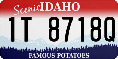 ID license plate 1T8718Q