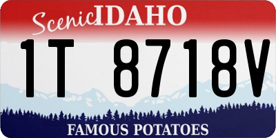 ID license plate 1T8718V