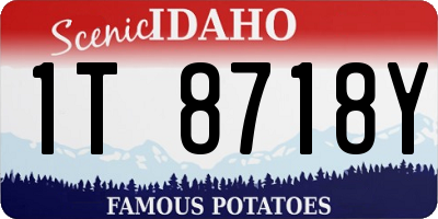 ID license plate 1T8718Y