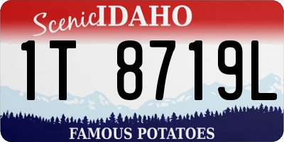 ID license plate 1T8719L