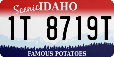ID license plate 1T8719T