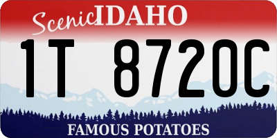 ID license plate 1T8720C