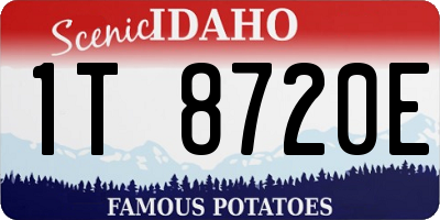 ID license plate 1T8720E