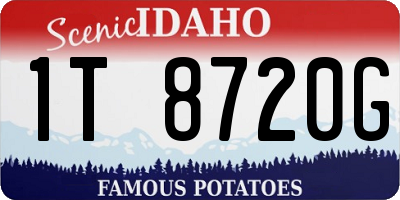 ID license plate 1T8720G