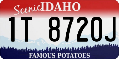 ID license plate 1T8720J