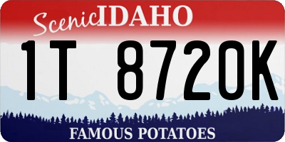 ID license plate 1T8720K