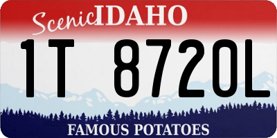 ID license plate 1T8720L