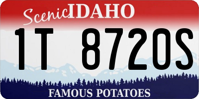 ID license plate 1T8720S