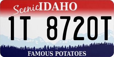 ID license plate 1T8720T