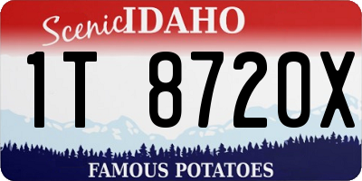 ID license plate 1T8720X