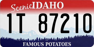 ID license plate 1T8721O