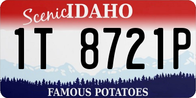 ID license plate 1T8721P