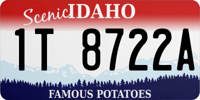 ID license plate 1T8722A