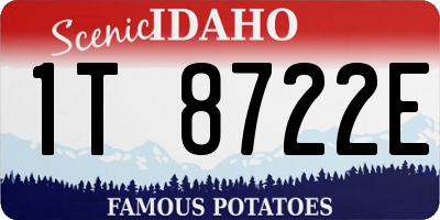 ID license plate 1T8722E