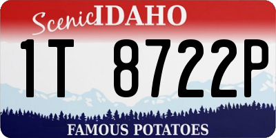 ID license plate 1T8722P