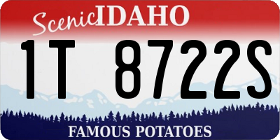 ID license plate 1T8722S