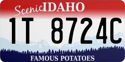 ID license plate 1T8724C