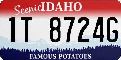 ID license plate 1T8724G