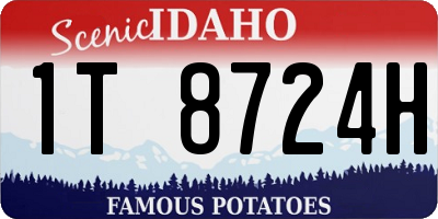 ID license plate 1T8724H