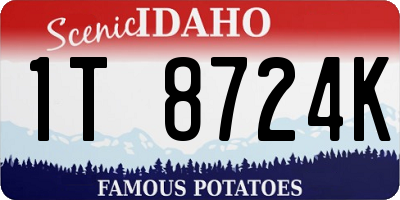 ID license plate 1T8724K