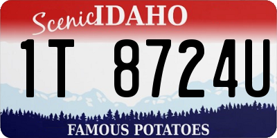 ID license plate 1T8724U
