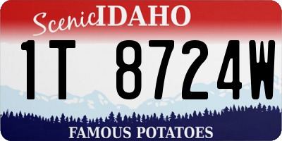 ID license plate 1T8724W