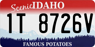 ID license plate 1T8726V